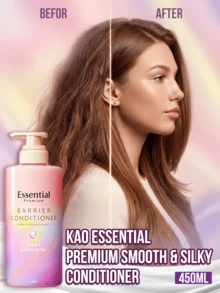 Kao Essential Premium 柔順絲滑護髮素，修復受損髮質、撫平毛躁並滋養頭皮，滋養秀髮、修復損傷並改善乾燥、毛躁與分叉，鎖住水分，讓秀髮絲滑柔順且光澤亮麗 - 護髮素 - 查看 11