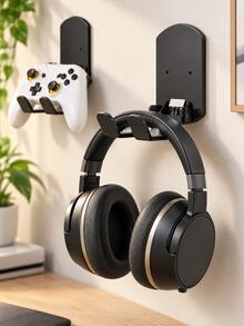Foldable Headphone Stand Wall Mount Holder, No Drill Gaming Headset Rack And Controller Storage Organizer For Desk, Dorm Room And Bedroom, Space Saving Game Accessories, Home Essentials, University Essentials, Christmas Gifts And Holiday Accessories - Multicolor - View 12