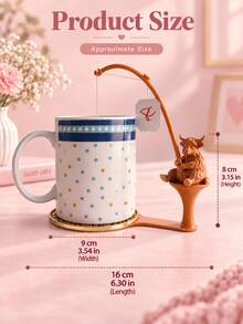 1個 3D高地牛杯墊，農舍動物防滑耐熱飲料墊，可愛牛形茶杯墊附掛鉤，鄉村風秋季居家廚房餐桌裝飾，創意茶配件，聖誕節感恩節與日常使用節日禮物 - B - 查看 8