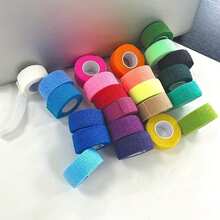 23-Pack Rainbow Color Self-Adhesive Bandages, Breathable Elastic Non-Woven Fabric Adhesive Tape, Suitable For Sports, Wrist, Ankle Wrap, 1 Inch X 5 Yards - Mixed Color - View 5