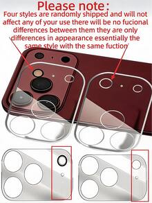 2pcs HD 9H Tempered Glass Camera Lens Screen Protector, Compatible With IPhone Duo/18 Pro Max/18 Pro/17/Air/17 Pro/17 Pro Max/16 Pro Max/15 Pro Max/14 Pro Max/13/12/11 Pro Max, Fits Multiple Phone Models, High Hardness - Clear - View 3