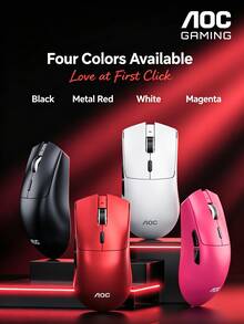 AOC GM230 Tri-Mode Wireless Mouse Bluetooth 2.4G Wired Lightweight Gaming Mouse Universal For Laptop Office Multiple Colors Available - View 13