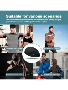 1/6pcs Unisex Solid Color Sports Headband, Fitness Headband, Suitable For Cycling, Yoga, Hiking, Running - Multicolor - View 5