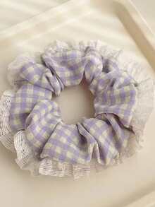 Women's White Large Scrunchie Hair Tie, Princess Hair Accessory For Bun And Ponytail, Back Of Head Hair Band - Multicolor - View 9