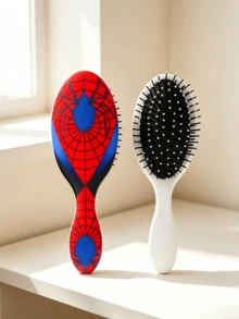 Spider Theme Printed Air Cushion Massage Hairbrush For Women, Volumizing And Detangling Hair Comb - Multicolor - View 9