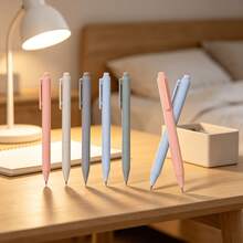 10pcs Multi-Color Retractable Ballpoint Pens, Morandi Colors, Minimalist & Smooth Writing For Office, Study & Journaling - Multi-color - View 5