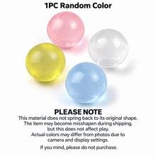 Non-Rebounding Transparent Crystal Ball Squeeze Toy, Soft TPR Stress Relief Ball, Malleable Sensory Squishy Toy, Adult Office Desk Decor, Fun Birthday Gift - Multicolor - View 10