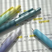 6pcs Vintage Blue Rose Retractable Erasable Pens, Smooth Writing, Medium Tip, Black Ink, Ergonomic Design, Essential Student Stationery, Suitable For School Supplies, Office And Daily Use - A - View 2