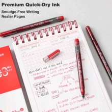 Languo 12/6/3pcs Black/Red Ink Gel Pens, Ballpoint Pens, ST High Precision Tip (0.5mm), Handwriting Gel Pens, Perfect For Vibrant Colorful Writing And Sketching, Smooth Writing, For Drawing, Highlighting, Note-Taking, Manual Making, Office Use - Multicolor - View 7