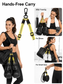 3pcs Double Strap Boxing Glove Rack, Multi-Functional Adjustable, Reflective Trim, Versatile Backpack Accessory, Can Hang Sports Equipment And Shoes - Multicolor - View 6