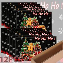 1pc/4pcs/6pcs/8pcs, Christmas, Car Gingerbread Man, Christmas Tree Pattern Suitable For Dining Table, Breakfast Mat, Coffee Bar, All-Season Decoration, Washable Table Mat, Room Decor, Kitchen Dining Table Mat, Indoor/Outdoor Party Decor, Home Decor, Ideal Gift - Multicolor - View 12