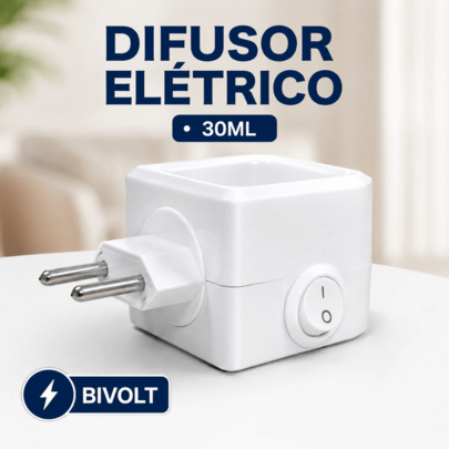 Difusor de Ambiente Aromatizador Elétrico Bivolt 30ml para Essências e Pastilhas Perfumadas para Casa, Sala e Quarto