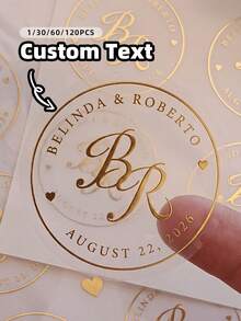 1-120pcs Personalized Stickers, Customizable Text And Patterns, Waterproof And Oil-Resistant, Suitable For Home Storage Organization, Storage Box Labels, Planner DIY - Multicolor 1 - View 1