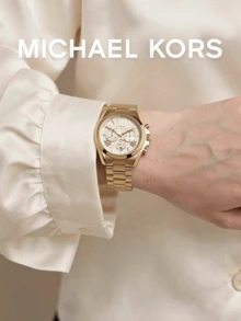 Michael Kors Women's Multifunctional Quartz Watch, Gold Steel Band, Gold Dial, Bold Roman Numerals, Sub-Dial, Evening, Formal Occasion, Ball, Gift For Wife/Friend - one-size - View 5