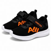 Kit com 2 Pares de Tênis Infantil Esportivo Casual para Meninos e Meninas - PRETO/BRANCO + PRETO/LARANJA - Visão 5