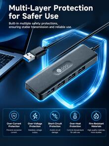 ASUS HA403 USB Hub, USB 3.0, High-Speed Transfer, Compatible With Mainstream Systems, Plug And Play, Thick Cable, Compact And Portable, Suitable For Computers And Laptops - View 5