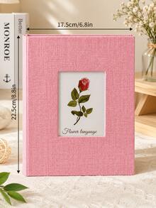 200-Page Large Capacity Creative Photo Album, 6-Inch Fabric Surface, Suitable For Family, Fashionable Wedding And Family Photo Memoirs, Living Room And Office Decor, Mother's Day Spring Gift - Multicolor - View 2