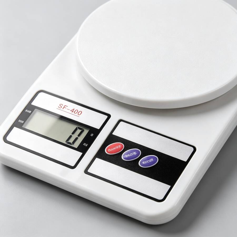 SF-400 Blanca Báscula digital de cocina con pantalla LCD - A - Ver 1