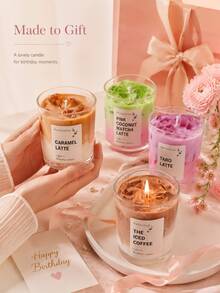 1 buah Lilin Aromaterapi Gel Matcha Latte, Lilin Dekoratif Cangkir Kaca Kopi Dingin, Cocok untuk Dekorasi Pesta, Dekorasi Rumah, Dekorasi Kamar, Hadiah Ulang Tahun, Properti Foto, Hadiah untuk Wanita - Berbagai spesifikasi dan gaya - View 8