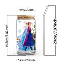 Disney Frozen Glass Tumbler With Bamboo Lid & Straw, Elsa & Olaf Iced Coffee Cup Holiday Gift, 1pc - Frozen - View 10