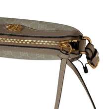 GUCCI Women's Vintage Geometric Print Mini Shoulder Bag, Gold Chain Zipper Crescent-Shaped Hobo Handbag, Suitable For Daily Wear - View 4