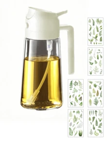 1/2pcs Olive Oil Spray Bottle 2-In-1 Olive Oil Dispenser, Suitable For Cookware, Air Fryer, Salad And BBQ, Black, Ideal For Outdoor BBQ, Low-Fat Diet, Kitchen Use, Refillable - Multicolor - View 15