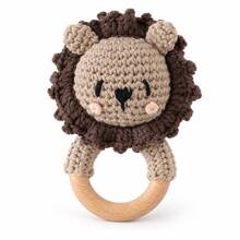 Handmade Crochet Rattle, Baby Interactive Crochet Toy, Built-In Bell, 3D Cute Design, Rich Details, Attract Baby's Attention, Develop Baby's Hearing, Baby Shower Gift, New Mom Gift, Christmas Gift, Easter Gift, Newborn Commemorative Gift - Multicolor - View 8