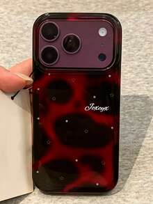 Retro Burgundy Amber Retro Leopard Print Phone Case Compatible With Iphone 18 Pro Max 18 Pro 17 Pro Max 17 Pro 17 16 Pro Max 16 Pro 16 15 Pro Max 15 Pro 15 14 Pro Max 14 Pro 14 13 Pro Max 13 Pro 13 12 Pro Max 12 Pro 12 11 Autumn Winter Shockproof Soft Back Cover ﻿ - Burgundy Amber - View 1