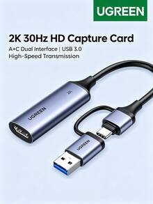 UGREEN Kartu Tangkap Video HDMI CM629, Chip Input Definisi Tinggi 4K, Streaming dan Perekaman Game, Kompatibel dengan Switch/PS5/Kamera, Ponsel, Tablet, dan USB 3.0 Tipe-C. - View 1