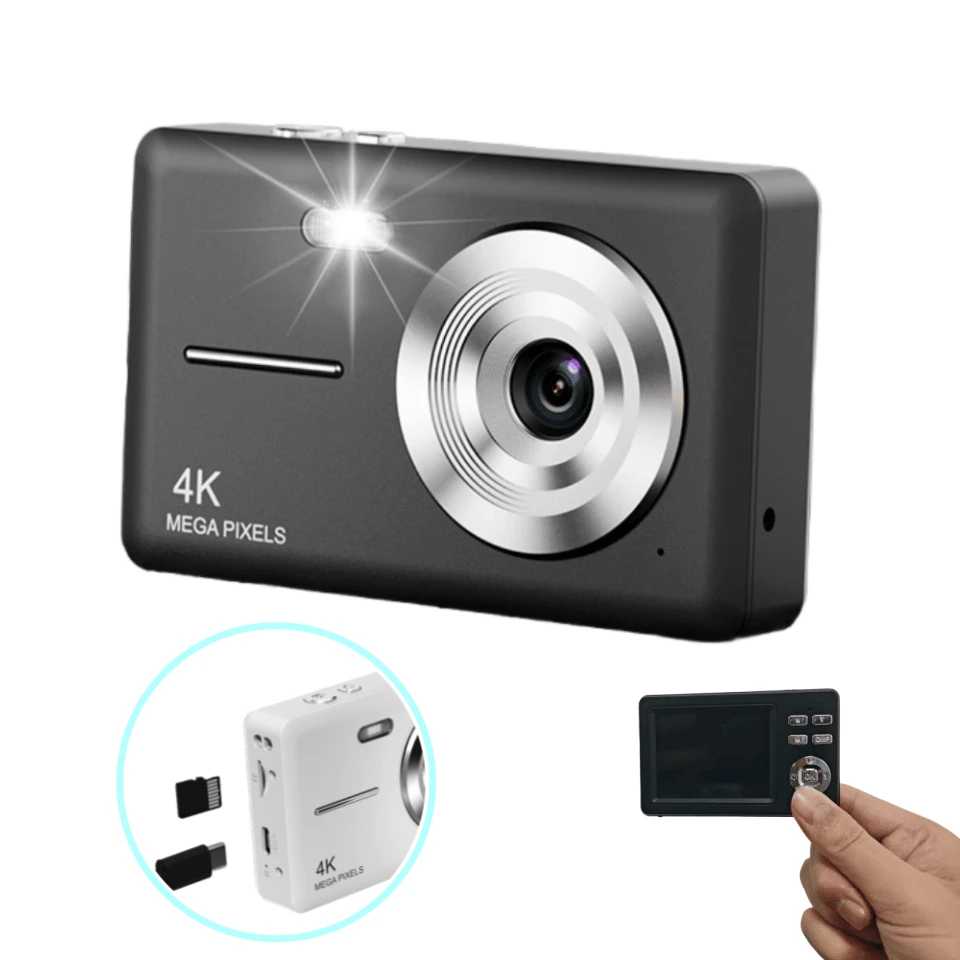 Kamera Digital Dot Matrix, Kamera Digital Murah, Kamera Digital Ultra Jernih, Zoom Piksel, Kamera Depan dan Belakang, Pengisian Daya USB, Casing ABS, Cocok untuk Remaja dan Dewasa, Dapat Digunakan sebagai Hadiah Liburan - View 1