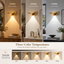 Smart LED Wall Light With Motion Sensor, Wireless LED Magnetic Induction Wall Light, 1200mAh Battery Powered Night Light, Adjustable Color Temperature And Brightness, Suitable For Hallway, Home Decor, Room Decor, Halloween Decor, Christmas Decor - Bird - View 5