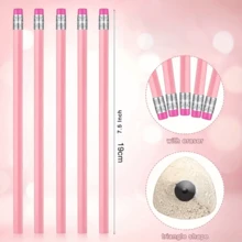 10pcs HB Graphite Pencil Pack With Eraser - For School, Art, Office, Drawing, Sketching, Learning - Pink Wood Pencils, Back To School - Multicolor - View 2