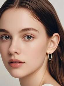 4 Pairs Clip On Hoop Earrings For Women, Non-Pierced Spring Fake Hoops, Faux Nose Lip Septum Cartilage Lobes Rings, 13mm-20mm Multi Sizes, Silver - Style B - View 4