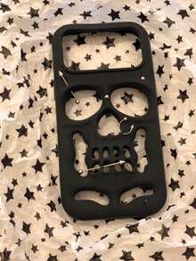Cartoon 3D Personalized Skull Rivet 17 Pro Max Phone Case, Apple 17 Pro Silicone 17 Full Coverage 16 Pro Max Shockproof 15 Soft 18 Pro Max 18 Pro - White - View 3