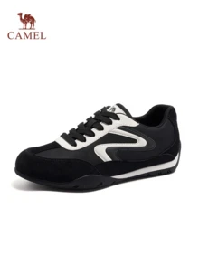 CAMEL CROWN Women's New German Trainers, Platform Height Increasing Fashion Versatile Sneakers - Black/Beige - View 4