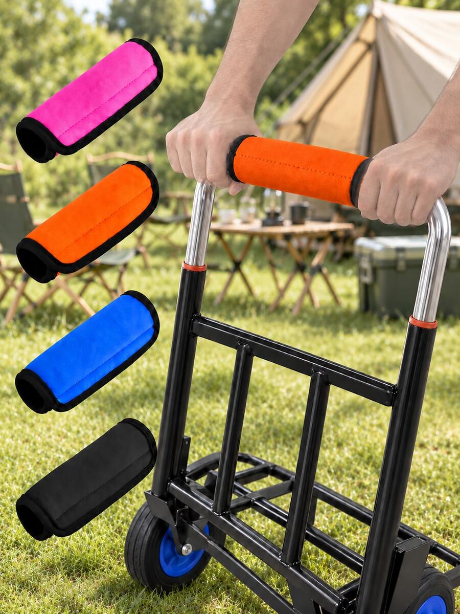 Non-Slip Foldable Luggage Handle Cover, Cart Protective Pad, Anti-Slip Fabric Wrist Pad, Suitable For Shopping Carts, Multi-Functional Freight Trolleys, Folding Hand Trucks, Office Storage Solutions, Sturdy Frame Design, Durable Structure - Multicolor - View 1