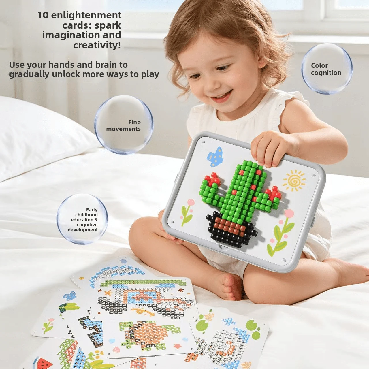 Montessori 3D Mushroom Peg Puzzle Toy, Early Learning Matching And Free Combination Interactive Game, Brain Toy Develop Kids Concentration Creativity And Thinking, For Boys And Girls, Halloween And Christmas Gift