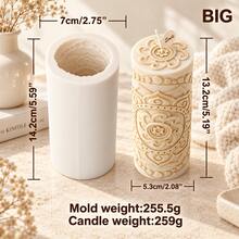 日月蜜蠟柱狀蠟燭模具 DIY 手作工藝品 新月月相 - 白色 - 查看 8