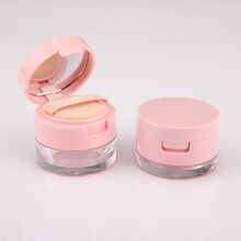 1pc/2pcs 5g Mini Portable Loose Powder And Honey Powder Packaging Box With Sieve And Puff Holder, Equipped With Makeup Mirror, Travel Container, Portable And Space-Saving, Daily Carry, Outdoor Travel, Home Use - Multicolor - View 1