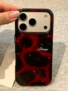 Retro Burgundy Amber Retro Leopard Print Phone Case Compatible With Iphone 18 Pro Max 18 Pro 17 Pro Max 17 Pro 17 16 Pro Max 16 Pro 16 15 Pro Max 15 Pro 15 14 Pro Max 14 Pro 14 13 Pro Max 13 Pro 13 12 Pro Max 12 Pro 12 11 Autumn Winter Shockproof Soft Back Cover ﻿ - Burgundy Amber - View 2
