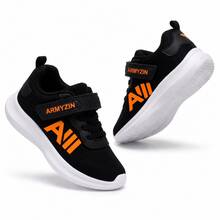 Kit com 2 Pares de Tênis Infantil Esportivo Casual para Meninos e Meninas - PRETO/BRANCO + PRETO/LARANJA - Visão 7