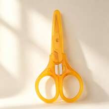 1pc Stainless Steel Handheld Transparent Mini Scissors, Rounded Non-Sharp Anti-Scratch With Blade Cover Storage - Precise Cutting For Paper, Fabric And Wire, Multi-Functional Home & Office Tool, Ergonomic Handle (Purple/Pink/Yellow), Embroidery & Eyebrow Trimming Scissors, Sewing & Craft Cutter - Multicolor - View 8