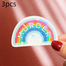 Rainbow , With A Touch Of Black Humor And Rebellious Vibe, Waterproof Vinyl Stickers - Durable Smooth Surface, Self-Adhesive Bumper Stickers, Suitable For Cars, Windows, Laptops, Trucks, Water Bottles - Multi-Functional Durable Design, Car Stickers - Vinyl - View 13