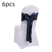 48pcs Multi-Functional Satin Chair Back Waistbands, Bowknot Decorative Bands, Chair Back Decoration And Fixing, Suitable For Birthday, Banquet Hall, Hotel Conference Room, Wedding Party, Hotel, Christmas, And Other Party Scene Decoration - Royal Blue - View 13