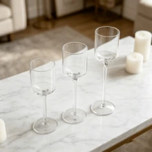 3-Piece Glass Tealight Holder Set, Glass Candle Holders For Table Decor, Decorative Candle Holders For Home And Table Decoration - 3pcs - View 1