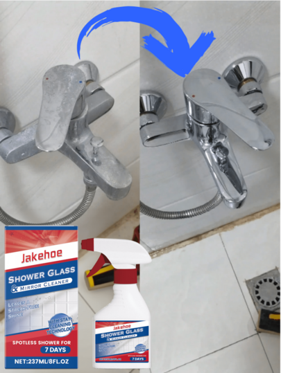 jakehoe Pembersih Kerak yang Ditingkatkan, Semprotan Pembersih Noda Kamar Mandi Serbaguna, Cocok untuk Ubin, Wastafel, Pancuran, Bak Mandi, Toilet, Menghilangkan Kerak Sabun, Kerak dan Kotoran, Mudah Dibersihkan