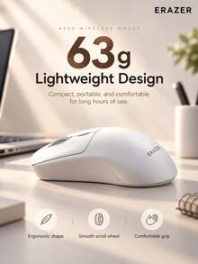 Lenovo Mouse Nirkabel N390, sakelar mikro senyap, desain ergonomis, cocok untuk laptop, desktop, bisnis, dan penggunaan di rumah. - View 4