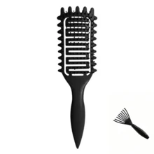 1pc Portable Curling Hair Styling Comb - Nylon Bristles, Suitable For All Hair Types, Easily Detangles And Adds Volume, Holiday Essential, Hair Care, College Must-Have - Standard Model - View 13