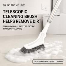 This Powerful Deep-Cleaning Tool Features An Extendable Handle, Stiff Bristles, And An Angled Brush Head, Ensuring A Thorough Clean For The Toilet Without Missing Any Hard-To-Reach Spots; It Is Suitable For Use In The Bathroom As Well As Other Rooms. - A - View 3