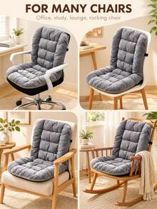 Thickened Backrest Bench Cushion, One-Piece Office Recliner Rocking Chair Seat Pad, Autumn/Winter Home Warm Thickened Bench Pad, Holiday, Cyber Monday, Christmas Gift, Halloween, Christmas - Multicolor - View 6